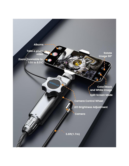 Endoscopio Articulado GOGOLUX 1920P IP67 6.2mm