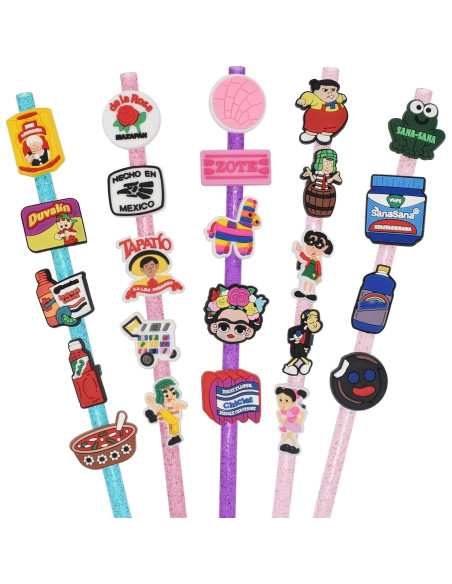 24 Adornos para Lápices Mexicanos Pabucle - Clip Decorativo