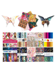 Kit de Papel Origami 10 Paquetes 500 Hojas 15x15cm Qianshan