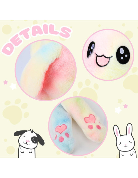 Sombrero de Animal con Orejas Móviles BH001 Conejo Arcoíris