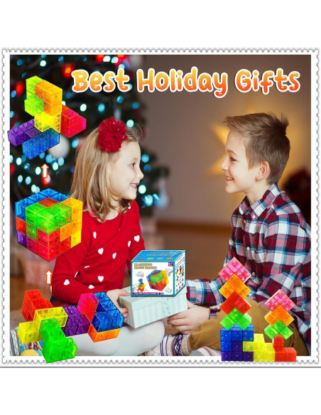 Bloques de Construcción Magnéticos OUXIA Set 14 Piezas 3D