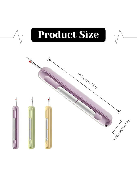 3 Enhebradores de Agujas Suwzuqn 2 en 1 Automáticos para Costura