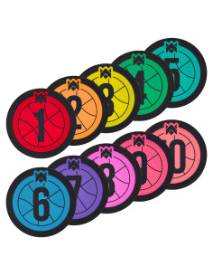 Marcadores de Entrenamiento Crown Sporting Goods - 19.05 cm - Números 1-10