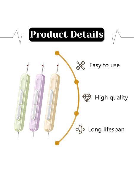 3 Enhebradores de Agujas Suwzuqn 2 en 1 Automáticos para Costura