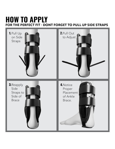 Férula de Tobillo AnklePro Air Gel Pequeña Negra con Cojín de Aire