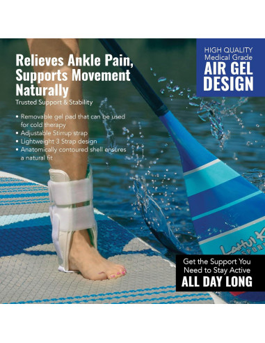 Férula de Tobillo AnklePro Air Gel Pequeña Negra con Cojín de Aire