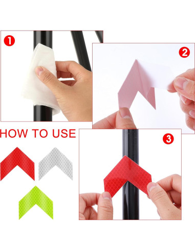 30 Calcomanías Reflectantes de Seguridad Abeillo - Flecha 6cm