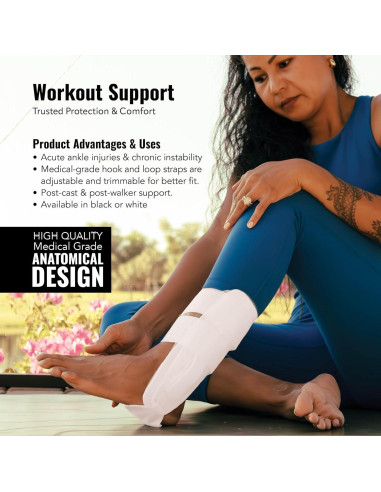 Férula de Tobillo AnklePro Air Gel Pequeña Negra con Cojín de Aire