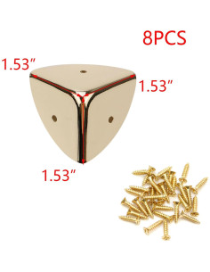 Protectores de Esquinas Dorados T Tulead - 8 Piezas de Hierro 2
