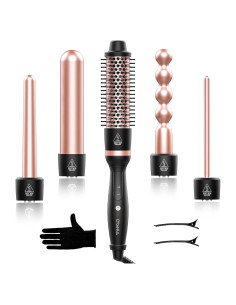 Plancha de Rizar 5 en 1 O'bella con 4 Barriles Cerámicos