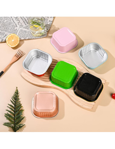 Mini Moldes para Pasteles de Aluminio Findful 10oz 40 Pzas