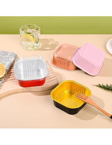 Mini Moldes para Pasteles de Aluminio Findful 10oz 40 Pzas