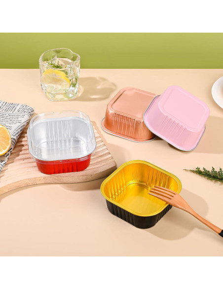 Mini Moldes para Pasteles de Aluminio Findful 10oz 40 Pzas