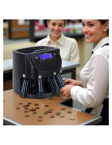 Máquina Contadora de Monedas Grebest, Clasificador Eléctrico 500 Monedas