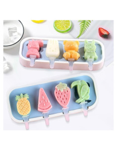 Moldes de Paletas Mini Genérica Silicona Libre BPA 3 Piezas