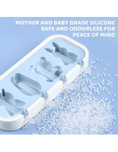 Moldes de Paletas Mini Genérica Silicona Libre BPA 3 Piezas 2