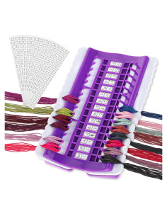Organizador de Hilo de Bordado Josojoou 30 Posiciones Morado