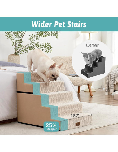 Escaleras para Perros COZY KISS 5 Niveles Antideslizantes 60 cm