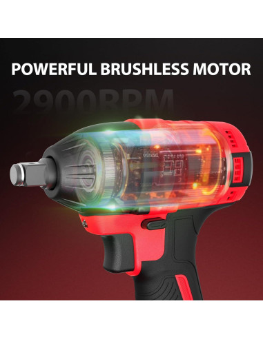 Destornillador de impacto inalámbrico PowerSmart 20V 2.0Ah 1/2"