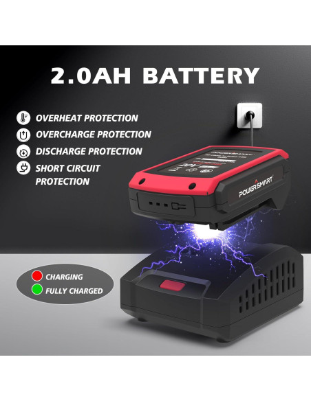 Destornillador de impacto inalámbrico PowerSmart 20V 2.0Ah 1/2"