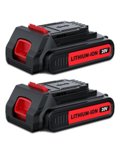 2 Baterías de Litio 20V 4.0Ah Reemplazo Black & Decker LBXR20
