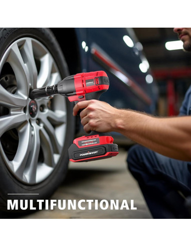 Destornillador de impacto inalámbrico PowerSmart 20V 2.0Ah 1/2"