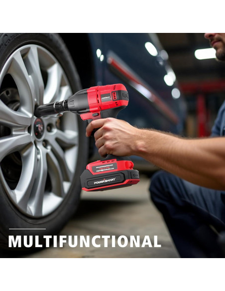 Destornillador de impacto inalámbrico PowerSmart 20V 2.0Ah 1/2"