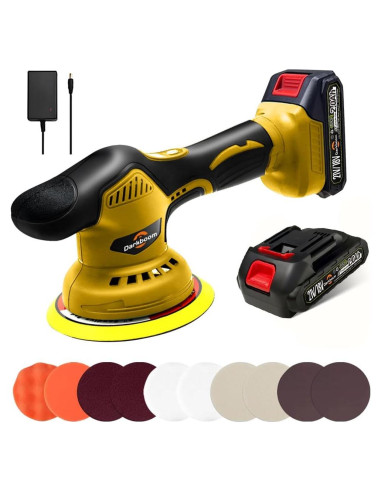 Pulidora a Batería HZPP 6" 5500RPM 2 Baterías 2.0Ah