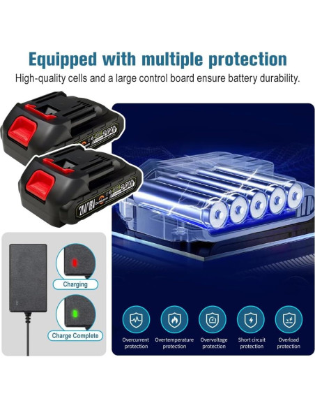 Pulidora a Batería HZPP 6" 5500RPM 2 Baterías 2.0Ah