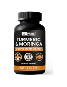 Cápsulas de Cúrcuma y Moringa 365 Unidades - Sin Aditivos