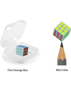 Mini Cubo 3x3 Kubei - Rompecabezas Azul 1cm para Niños y Adultos 2