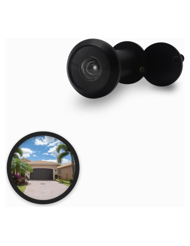 Mirilla de Seguridad HARDHAWK 220 Latón Negro para Puertas