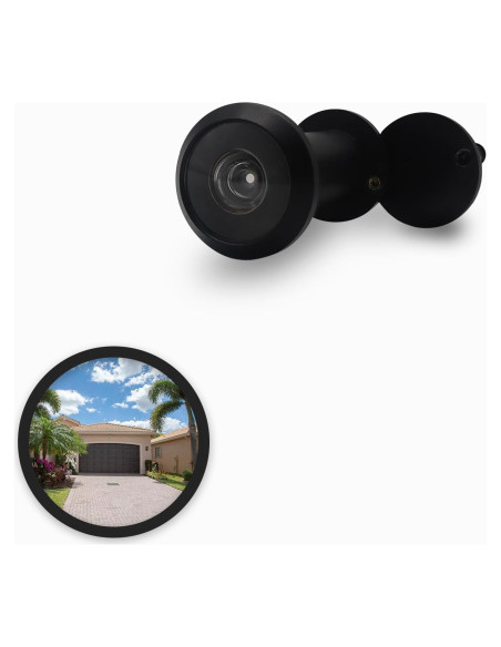 Mirilla de Seguridad HARDHAWK 220 Latón Negro para Puertas