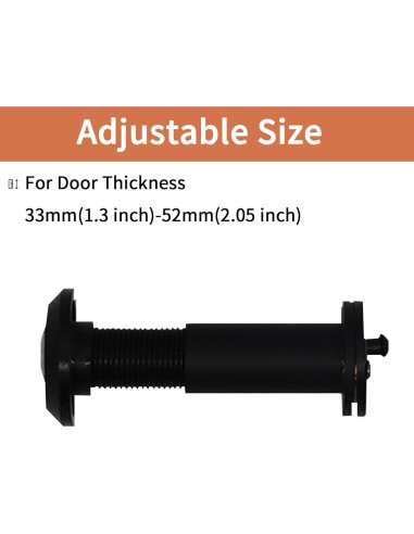 Mirilla de Seguridad HARDHAWK 220 Latón Negro para Puertas