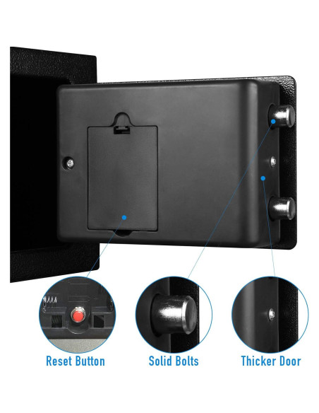 Caja Fuerte Tenamic Electrónica 0.23 Pies Cúbicos Negra