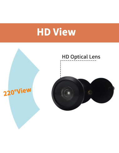 Mirilla de Seguridad HARDHAWK 220 Latón Negro para Puertas