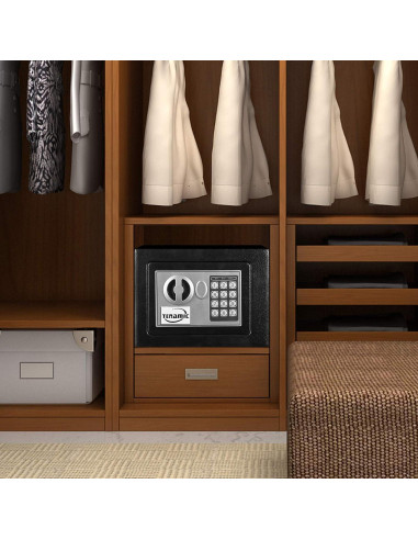 Caja Fuerte Tenamic Electrónica 0.23 Pies Cúbicos Negra