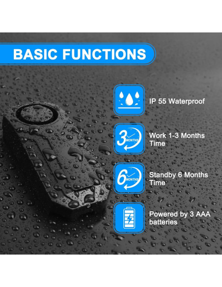 Alarma Antirrobo Cruxer para Bicicleta y Motocicleta 110dB