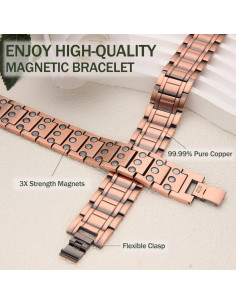 Pulsera Magnética de Cobre MagEnergy Ajustable para Hombres 2