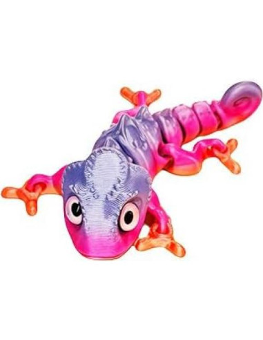 4 Piezas Camaleón Impreso en 3D Jorkei, Juguetes Antiestrés