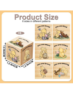 6 Bloques Decorativos de Madera Winnie the Pooh - Tillfuru 2