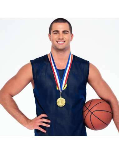 Medallas de Baloncesto Juvale - 12 Trofeos de Oro 5.08 cm