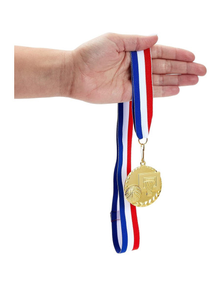 Medallas de Baloncesto Juvale - 12 Trofeos de Oro 5.08 cm