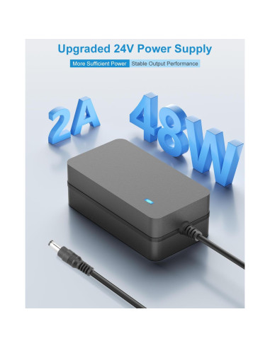 Fuente de Poder 24V 2A ALITOVE Adaptador AC/DC 48W 14 Puntas