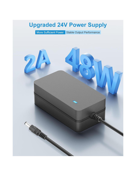 Fuente de Poder 24V 2A ALITOVE Adaptador AC/DC 48W 14 Puntas