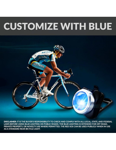 Luz Trasera para Bicicleta NP NIGHT PROVISION OPTIKS-Azul 220 Lúmenes