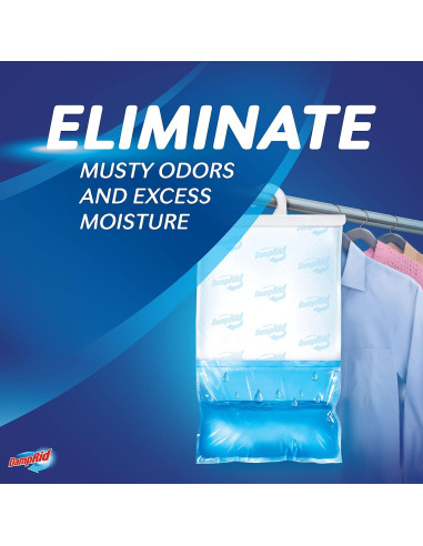 Absorbente de Humedad Colgante DampRid Sin Fragancia 436 g - Paquete de 6