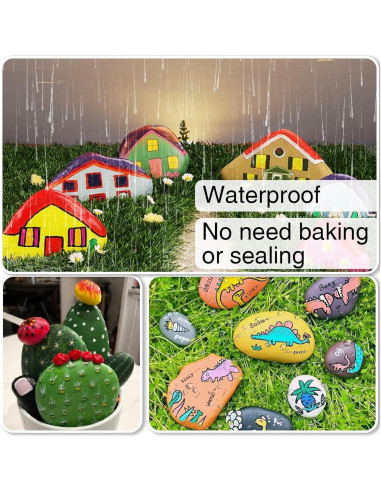 Marcadores de Pintura Blanca TOOMGGA - Paquete de 6 Unidades