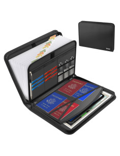 Carpeta Expandible Ignífuga Hontom 13 Bolsillos A4 Negra