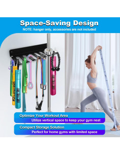 Soporte de Almacenamiento de Gimnasio Sahans 8 Ganchos Metal 2